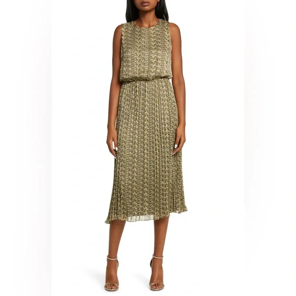 Sam Edelman | Dresses | Sam Edelman Pleated Python Midi Dress | Poshmark